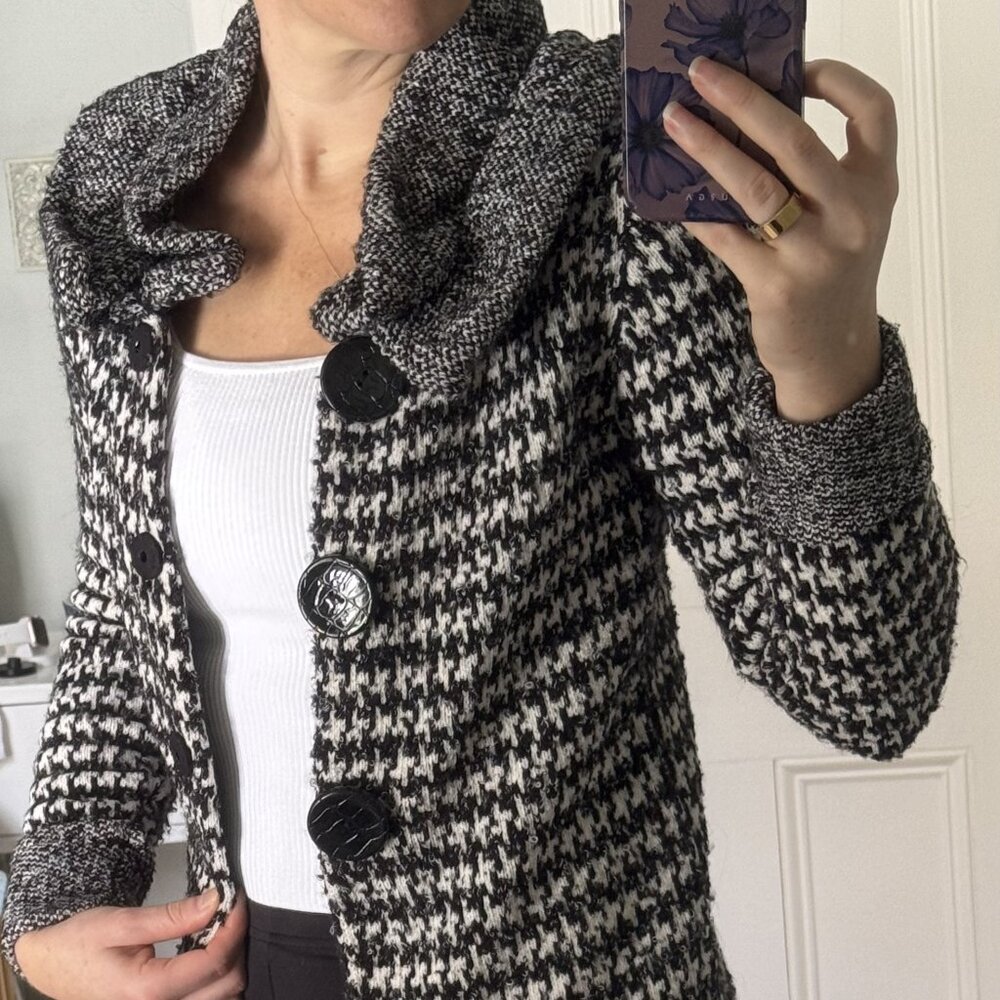 Curio Houndstooth Sweater Jacket